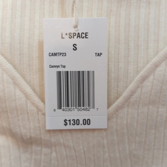 L space women's ribbed viscose long sleeve camryn top - Picture 5 of 8